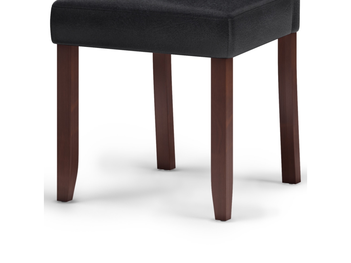 Simpli Home Acadian Contemporary Parson Dining Chair (Set of 2), Black, large