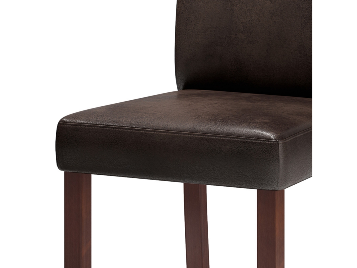 Simpli Home Acadian Contemporary Parson Dining Chair (Set of 2), Brown, large