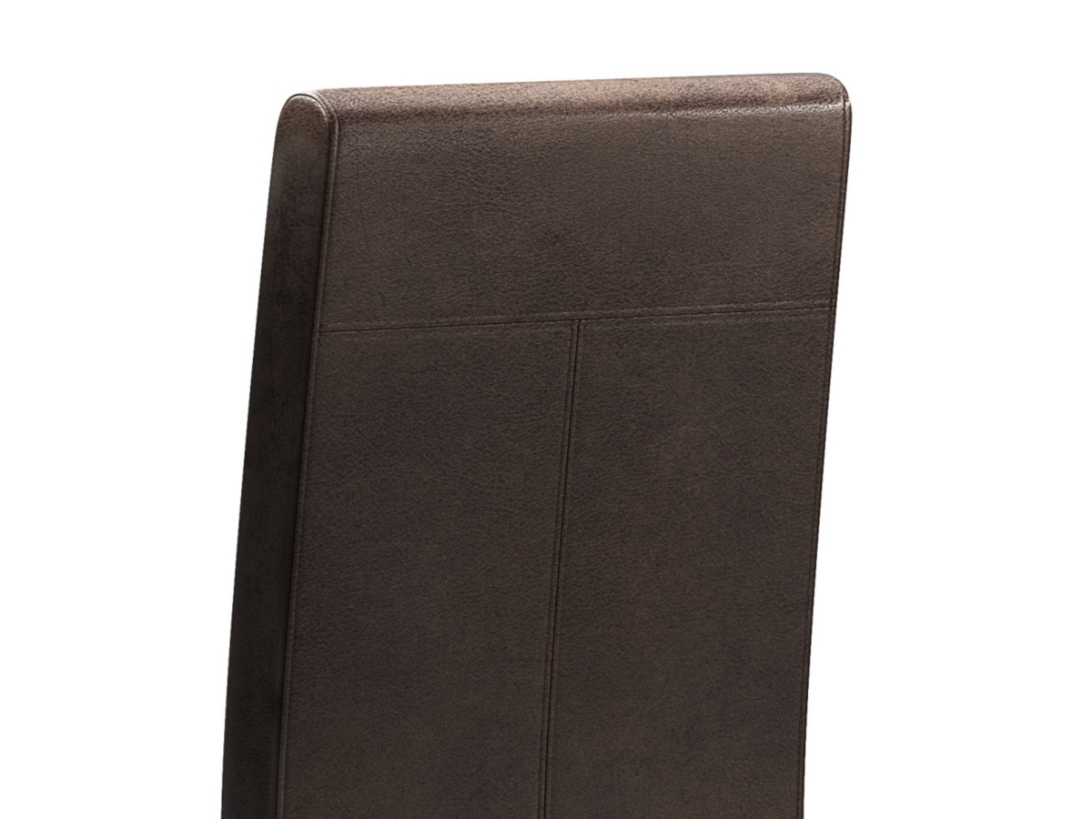 Simpli Home Acadian Contemporary Parson Dining Chair (Set of 2), Brown, large