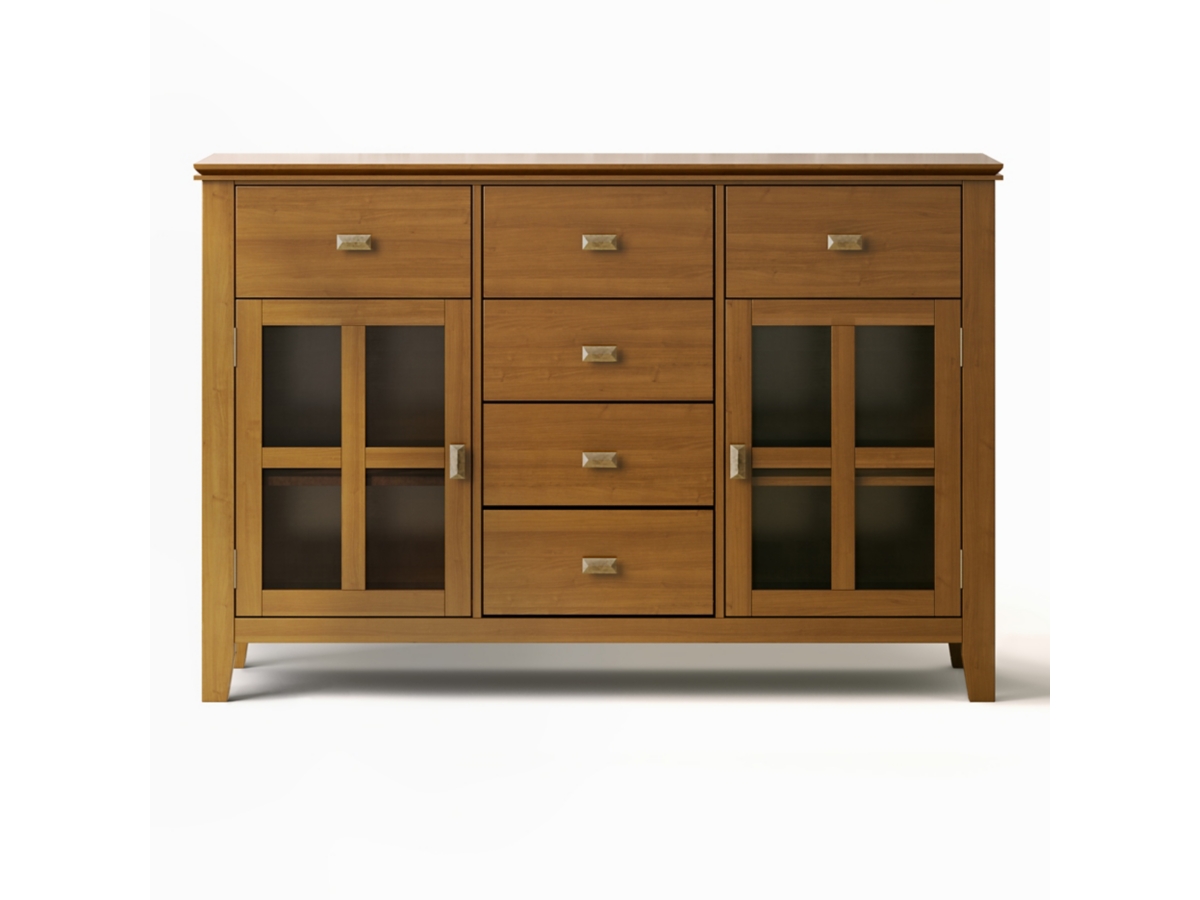 Simpli Home Artisan Buffet, Honey Brown, large