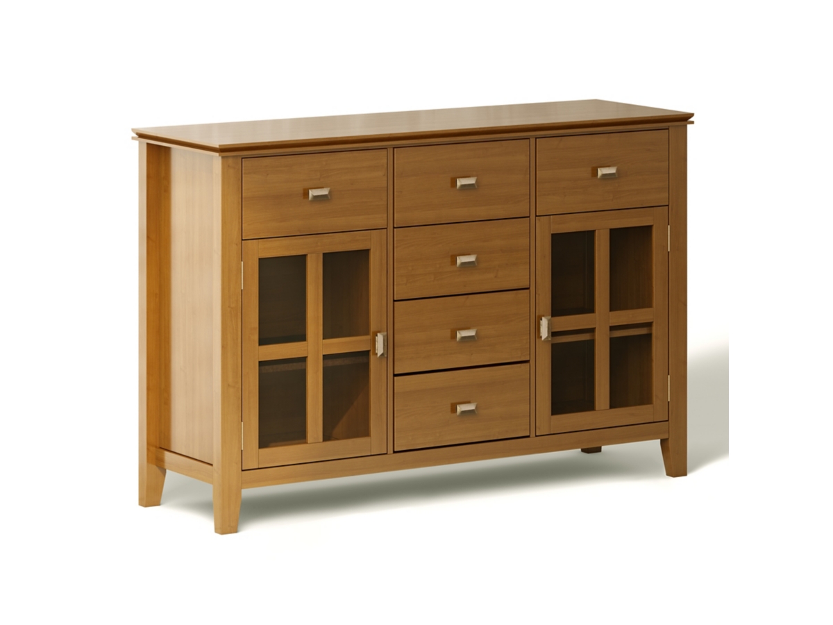 Simpli Home Artisan Buffet, Honey Brown, large