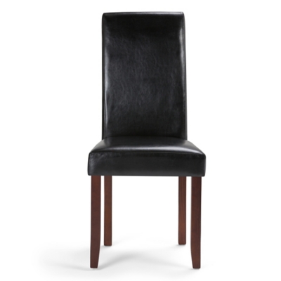 Simpli Home Acadian Parson Dining Chair (Set of 2), Midnight Black, large