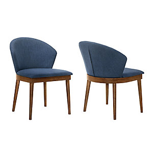 Juno Dining Chair (Set of 2), Blue/Walnut, large