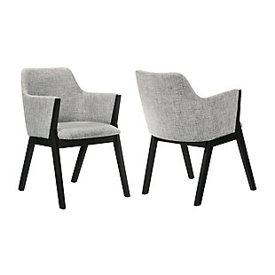 Renzo Dining Chair (Set of 2), Gray/Black, large