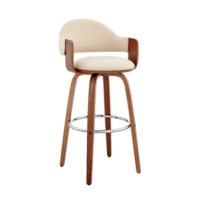Daxton Barstool, Cream/Walnut, large