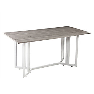Holly & Martin Driness Drop Leaf Table, Weathered Gray, large
