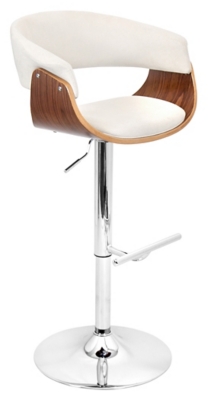Verdana Adjustable Height Bar Stool with Swivel, Beige, large