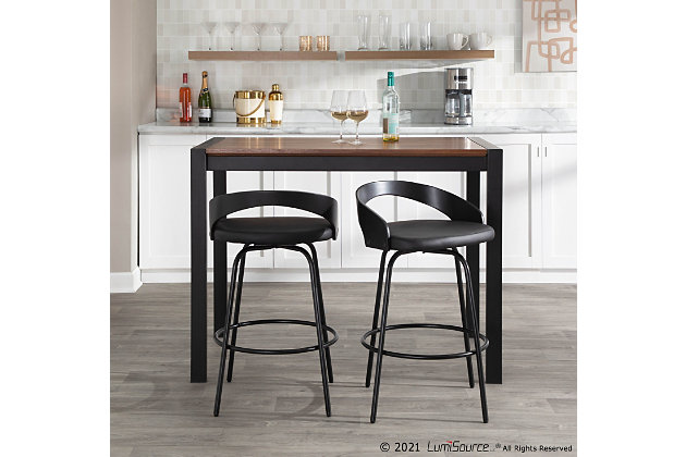 Lumisource Grotto Claire Swivel Fixed, Lumisource Grotto Bar Stool