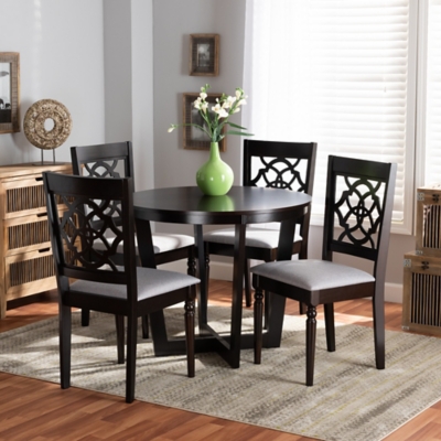 Baxton studio lovy modern and contemporary deals 5 piece wood dining set