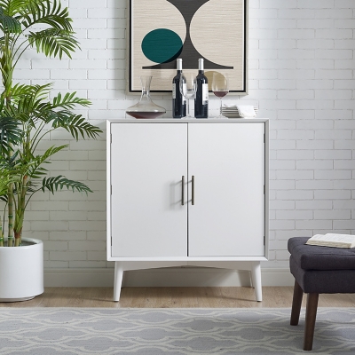 Landon Bar Cabinet, White