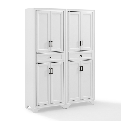 Tara 2Pc Pantry Set, Distressed White, large