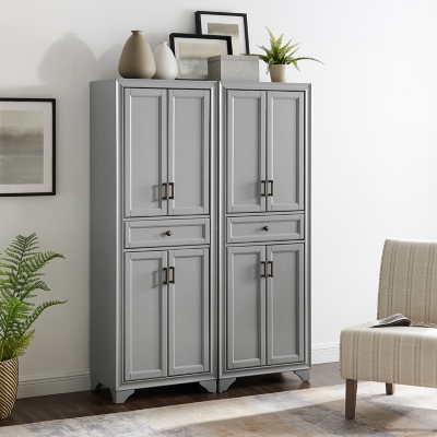 Tara 2Pc Pantry Set, Distressed Gray