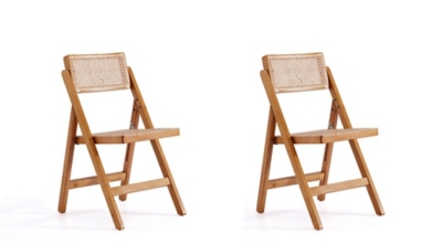Manhattan Comfort Pullman Dining Chair (Set of 2), Natural, large