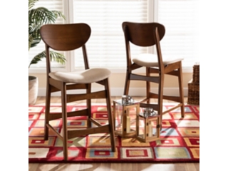 Baxton Studio Katya Upholstered Counter Stool Set