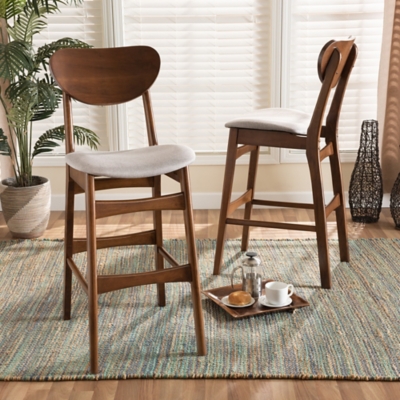 Baxton Studio Katya Upholstered Bar Stool Set, , rollover