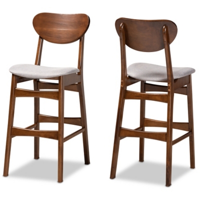 Baxton Studio Katya Upholstered Bar Stool Set, , large