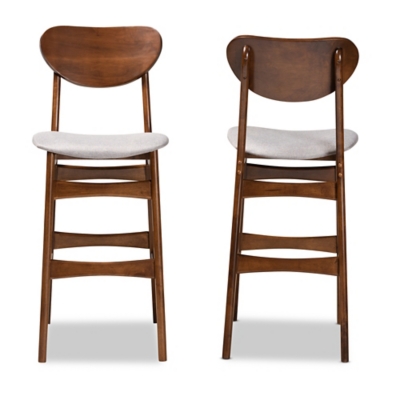 Baxton Studio Katya Upholstered Bar Stool Set of 2