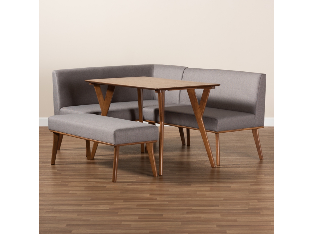 Baxton Studio Odessa Dining Nook Set Ashley