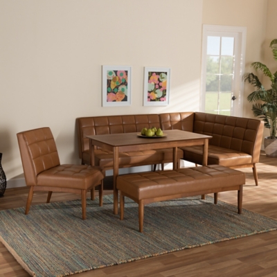 Baxton Studio Sanford Dining Nook Set Ashley