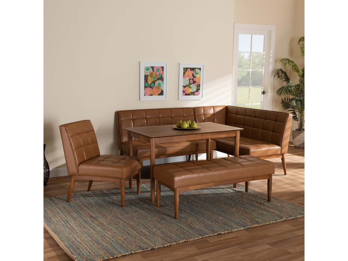 Baxton Studio Sanford Dining Nook Set Ashley