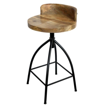 Benzara.inc Pia Adjustable Swivel Bar Stool, , large