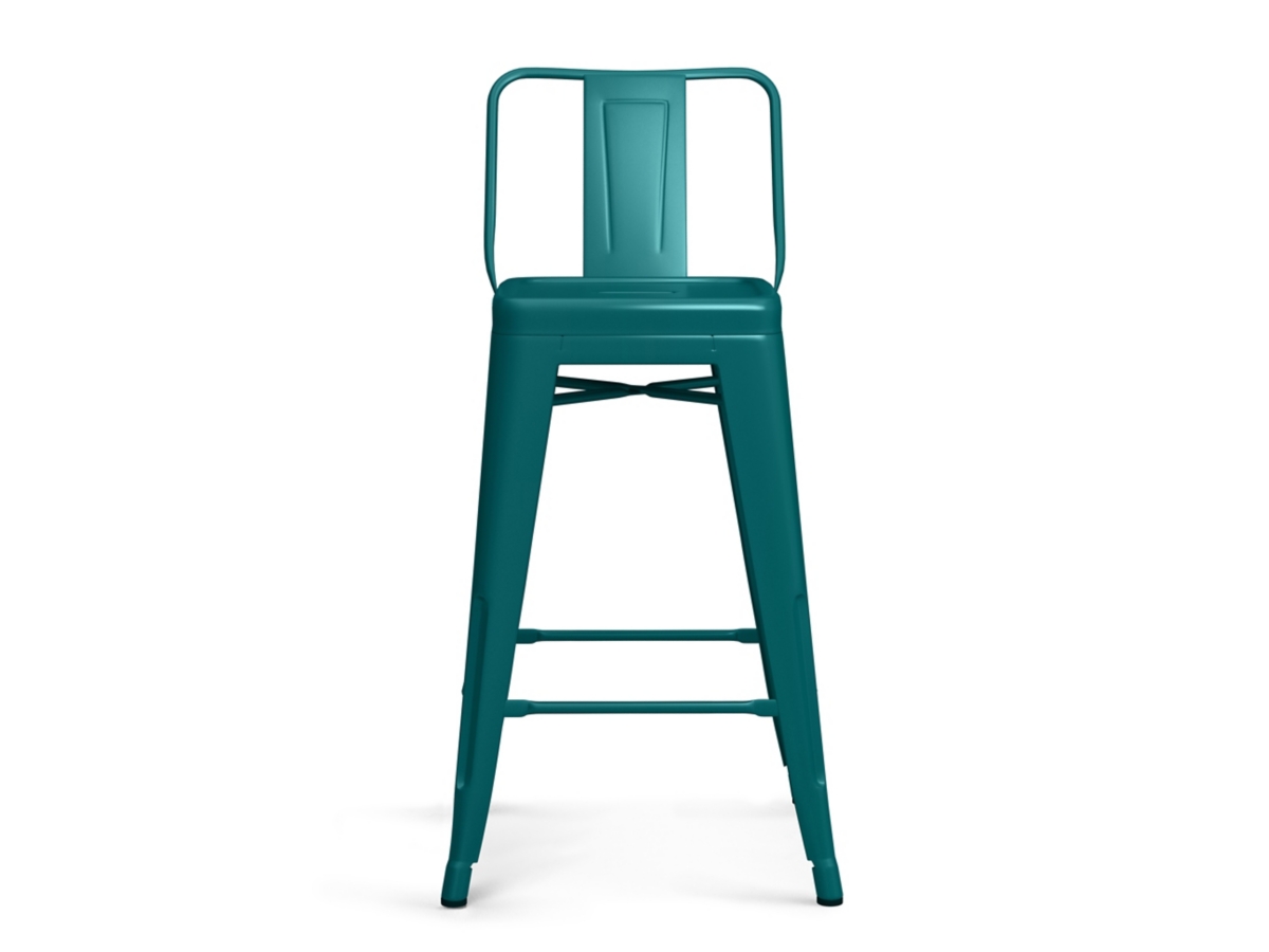 Simpli Home Rayne Counter Height Bar Stool (Set of 4), Teal Blue, large