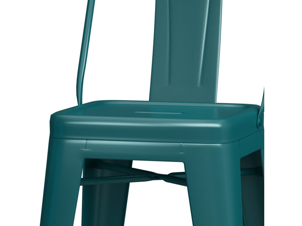 Simpli Home Rayne Counter Height Bar Stool (Set of 4), Teal Blue, large