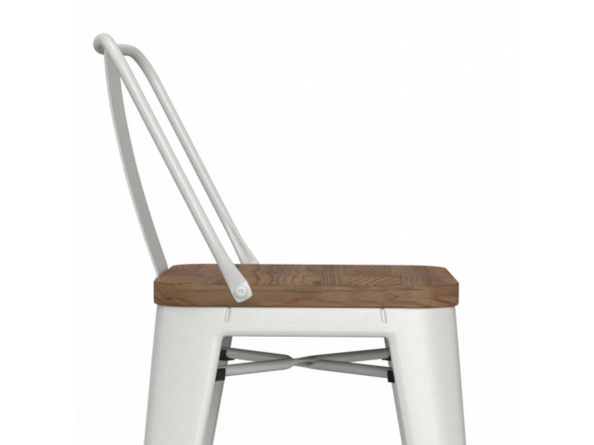 Simpli Home Rayne Counter Height Bar Stool (Set of 2), White, large