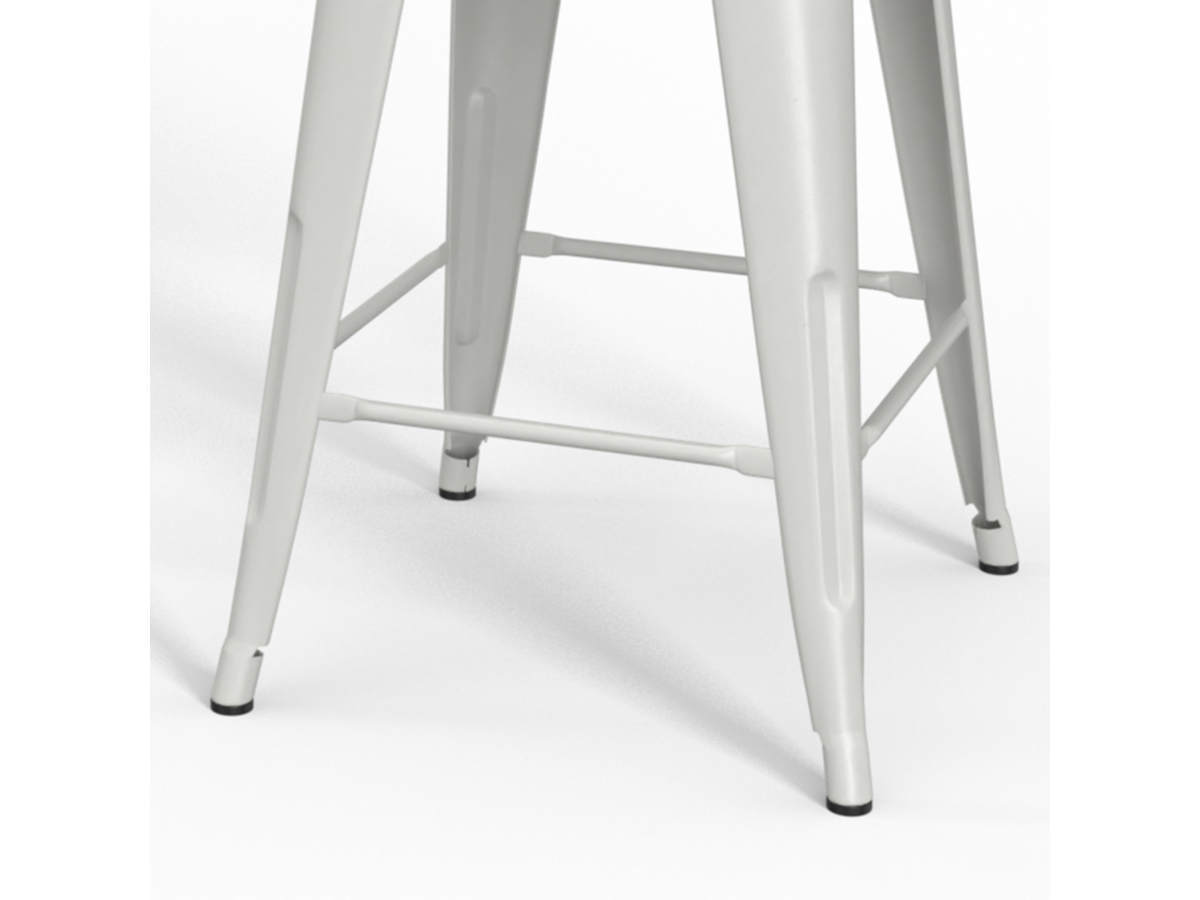 Simpli Home Rayne Counter Height Bar Stool (Set of 2), White, large