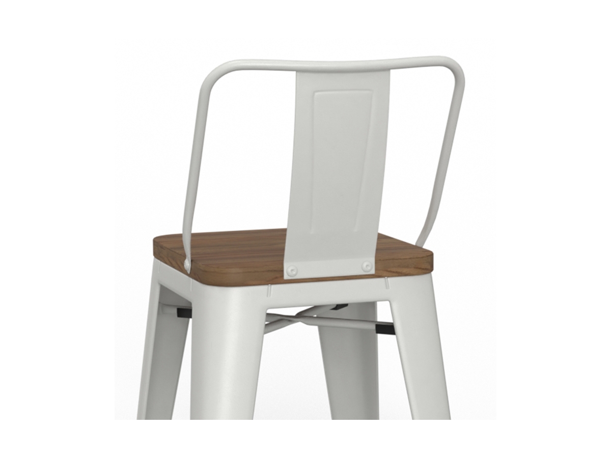 Simpli Home Rayne Counter Height Bar Stool (Set of 2), White, large