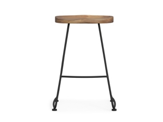 Simpli Home Amberly Saddle Counter Height Bar Stool (Set of 2)