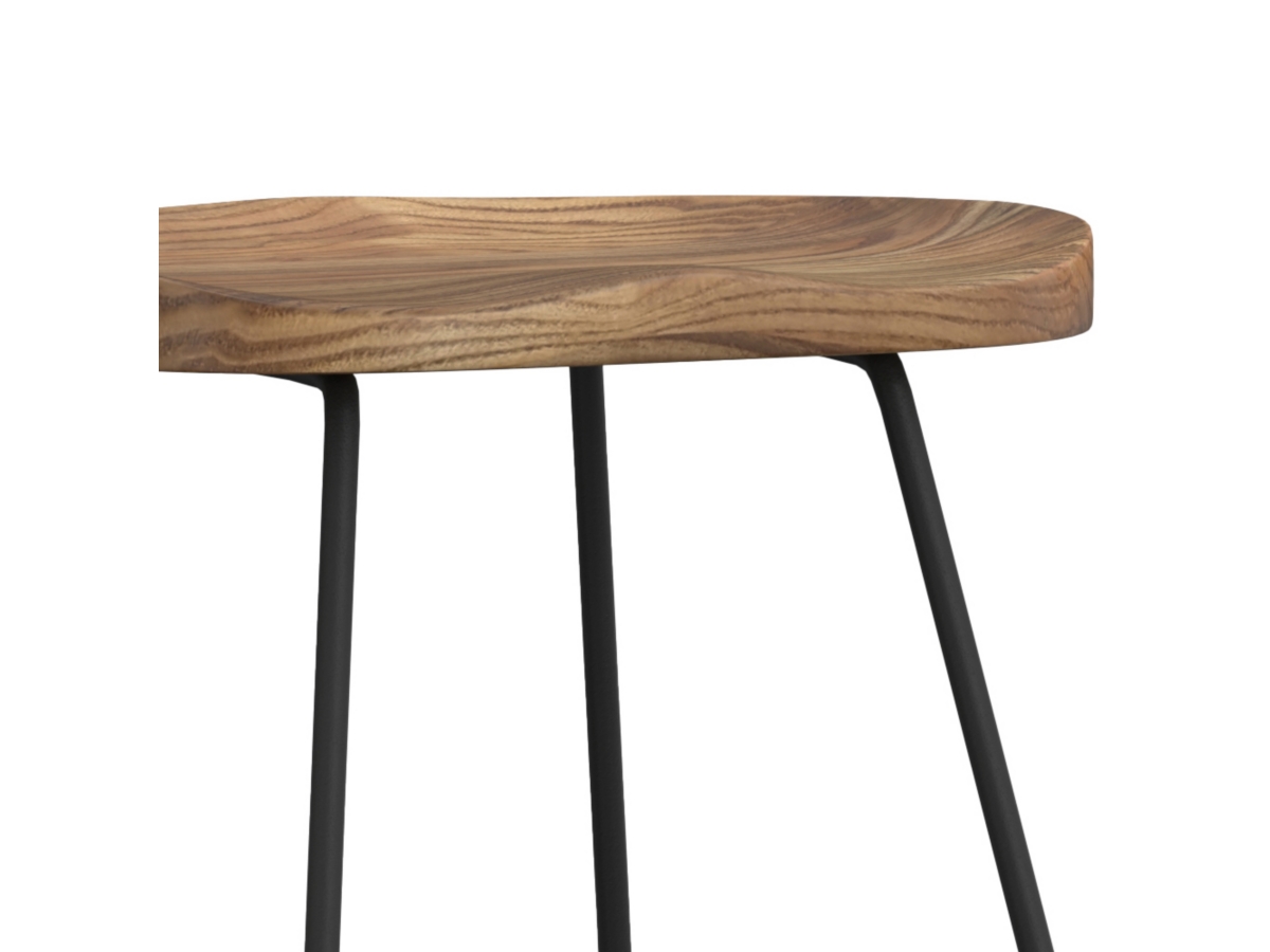 Simpli Home Amberly Saddle Counter Height Bar Stool (Set of 2), , large