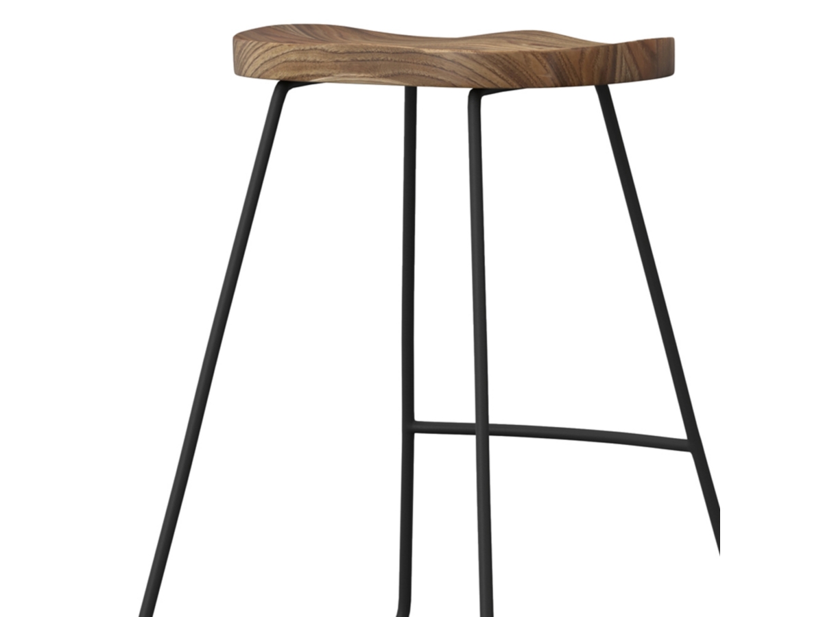 Simpli Home Amberly Saddle Counter Height Bar Stool (Set of 2), , large