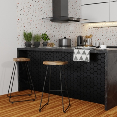 Simpli Home Amberly Saddle Bar Stool (Set of 2), , large