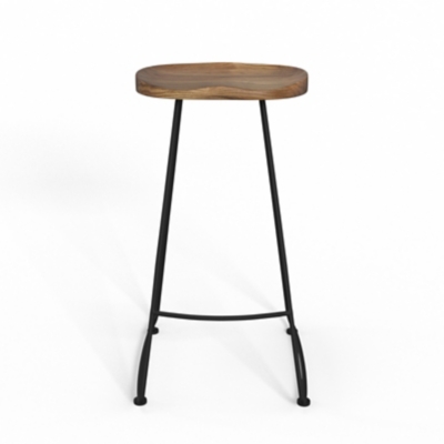 Simpli Home Amberly Saddle Bar Stool (Set of 2), , large