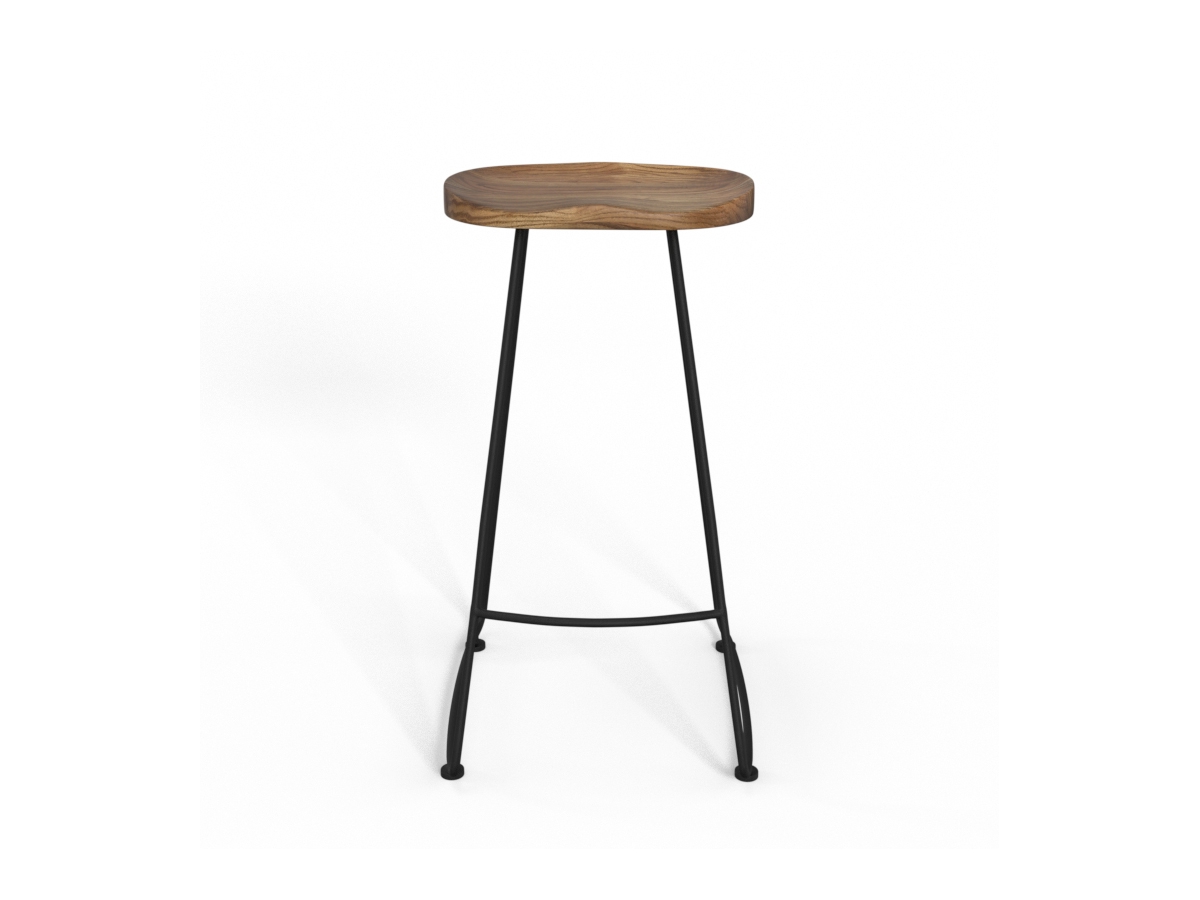 Simpli Home Amberly Saddle Bar Stool (Set of 2), , large