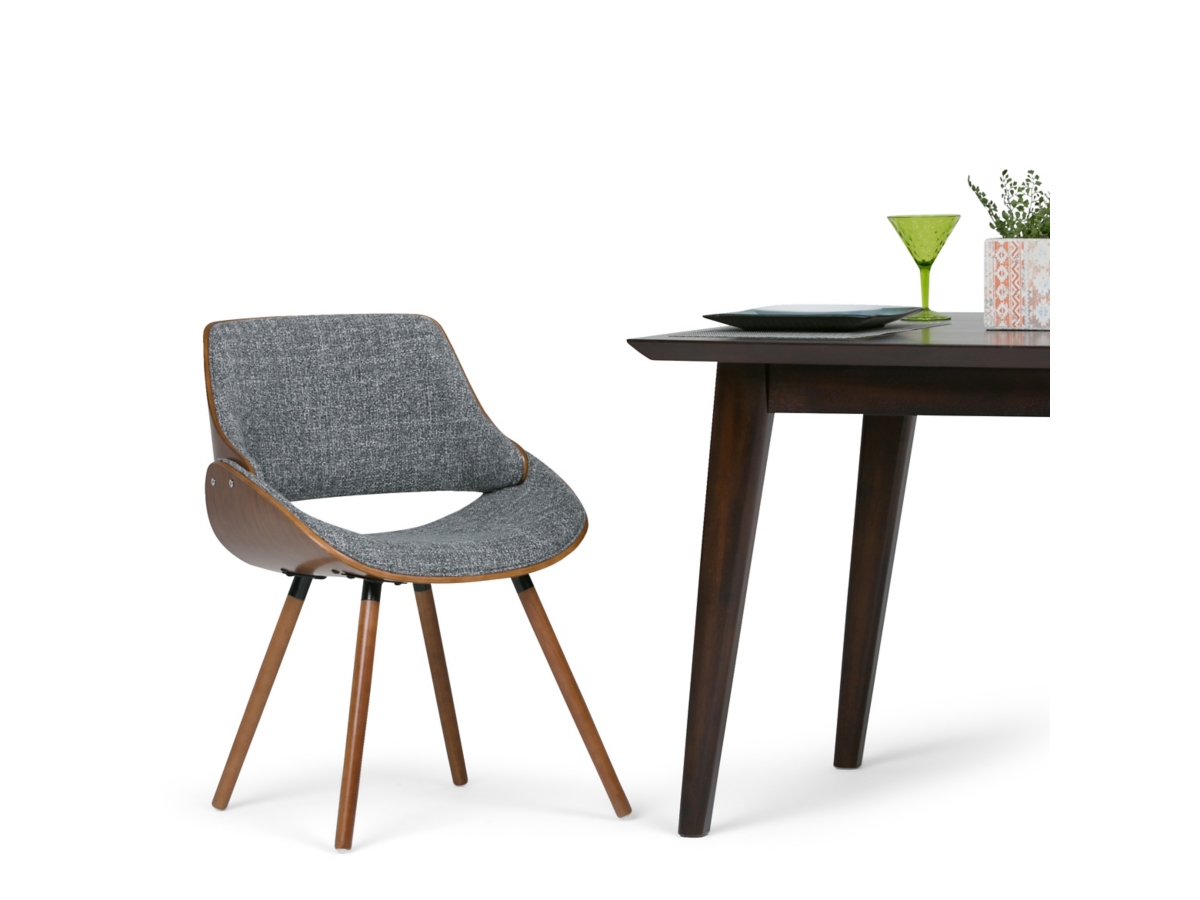 Simpli Home Malden Dining Chair with Hard Back, Gray/Brown, large