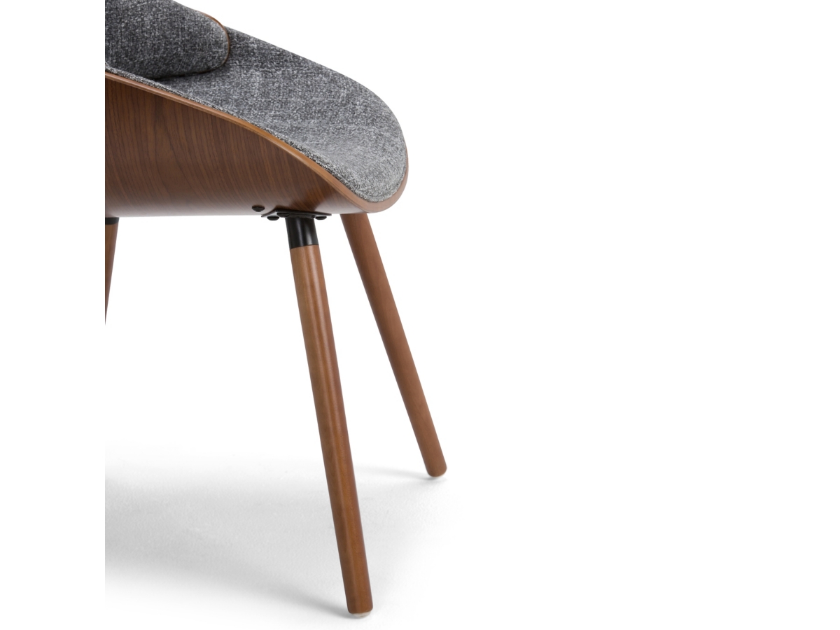 Simpli Home Malden Dining Chair with Hard Back, Gray/Brown, large