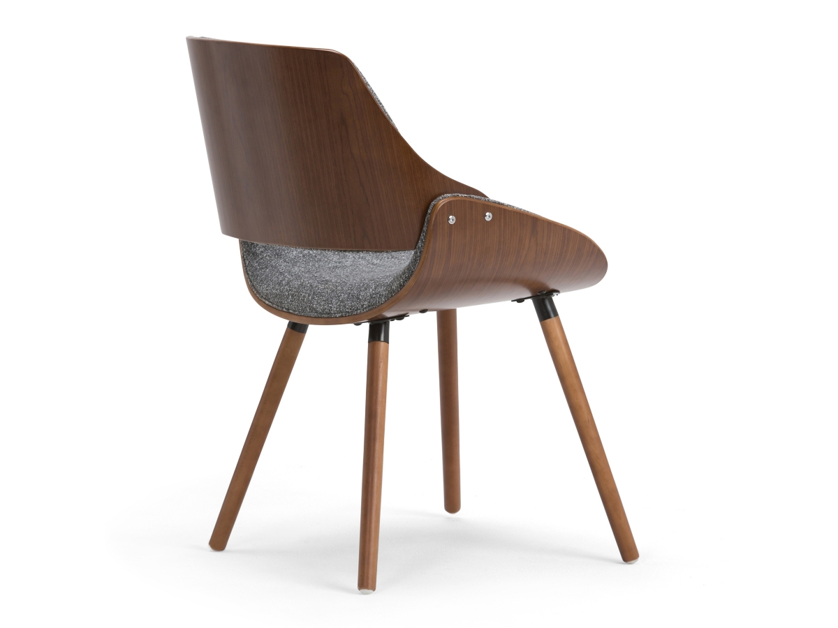 Simpli Home Malden Dining Chair with Hard Back, Gray/Brown, large