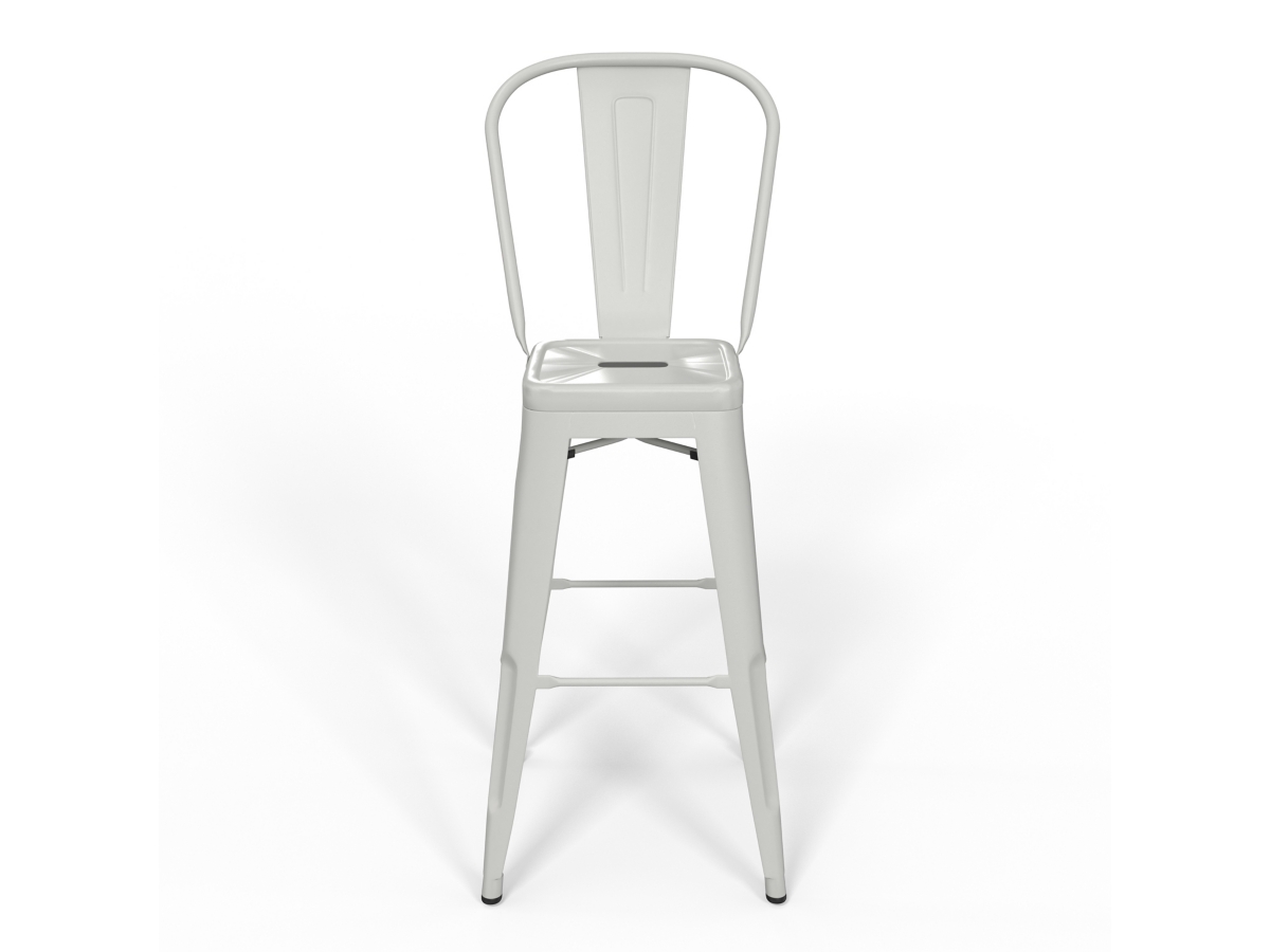 Simpli Home Fletcher Counter Height Bar Stool (Set of 2), White, large