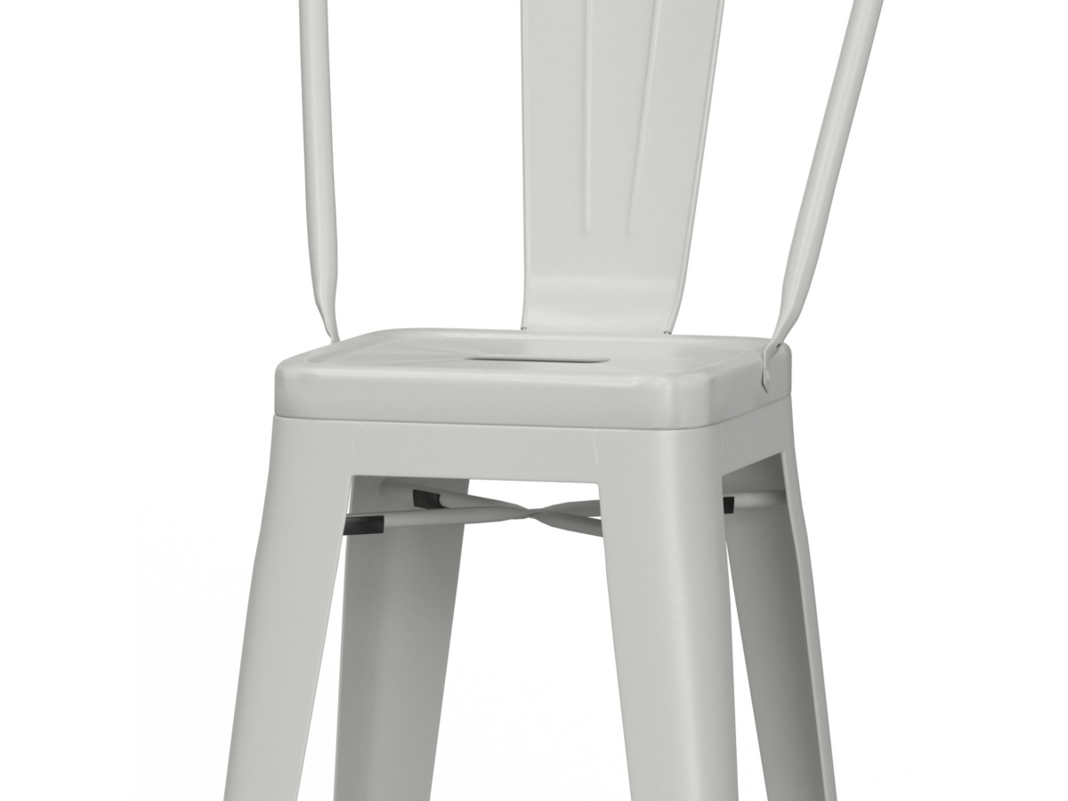 Simpli Home Fletcher Counter Height Bar Stool (Set of 2), White, large