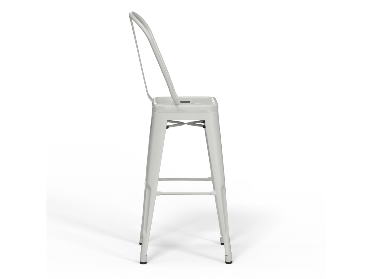 Simpli Home Fletcher Counter Height Bar Stool (Set of 2), White, large