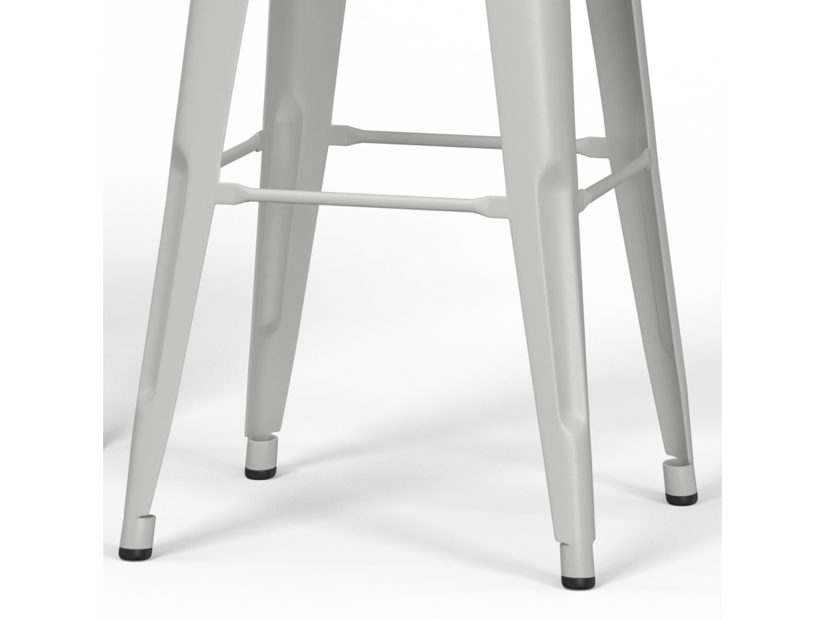 Simpli Home Fletcher Counter Height Bar Stool (Set of 2), White, large
