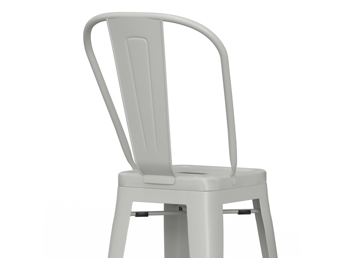 Simpli Home Fletcher Counter Height Bar Stool (Set of 2), White, large