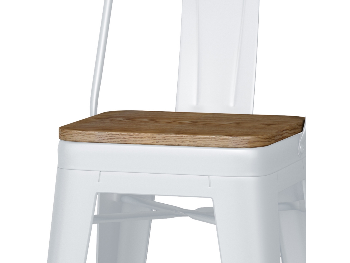 Simpli Home Rayne Counter Height Bar Stool (Set of 4), White, large