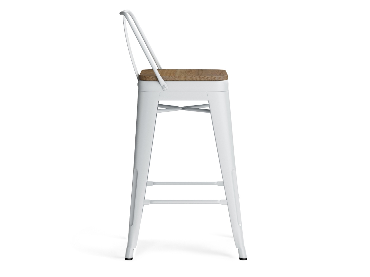 Simpli Home Rayne Counter Height Bar Stool (Set of 4), White, large