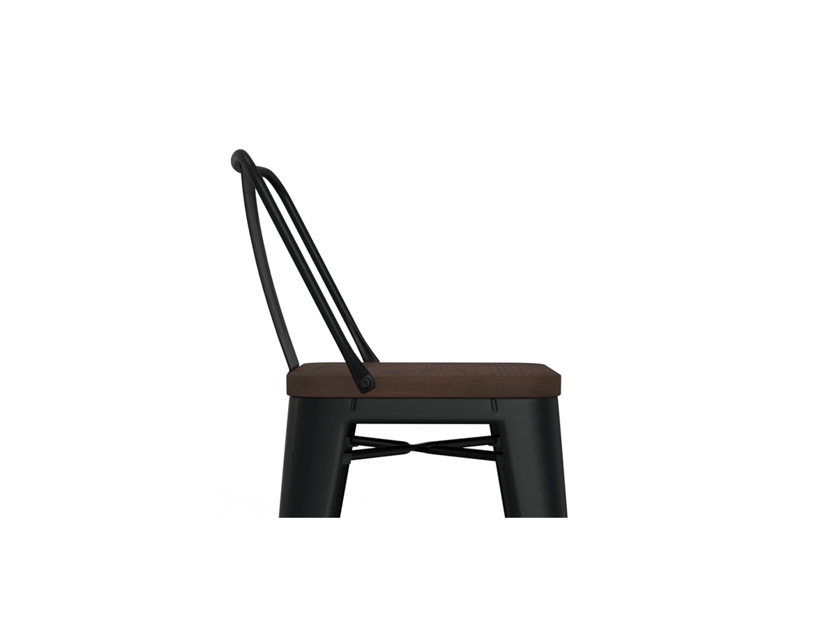 Simpli Home Rayne Counter Height Bar Stool (Set of 4), Black, large