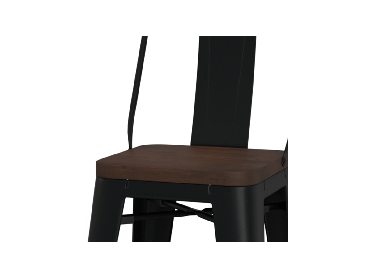 Simpli Home Rayne Counter Height Bar Stool (Set of 4), Black, large