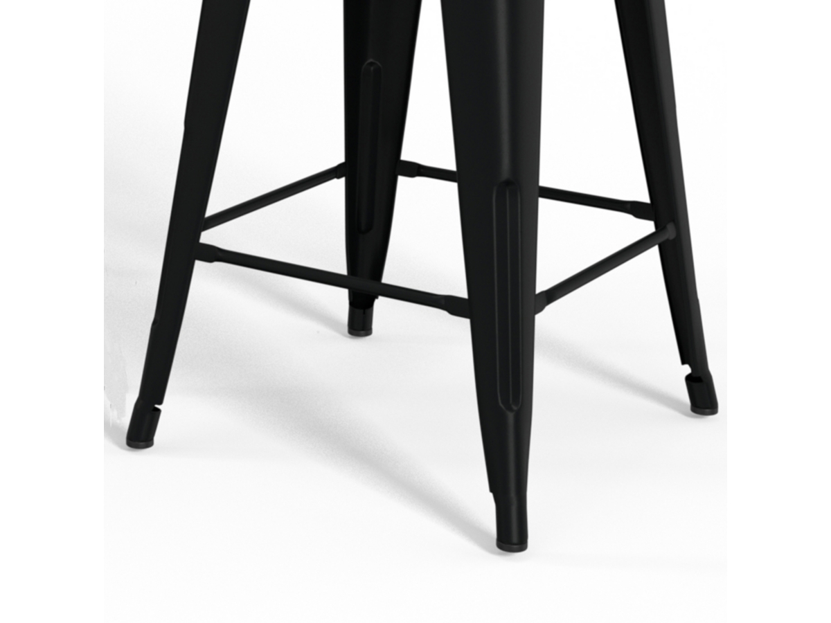 Simpli Home Rayne Counter Height Bar Stool (Set of 4), Black, large