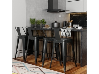 Simpli Home Rayne Bar Stool (Set of 4)